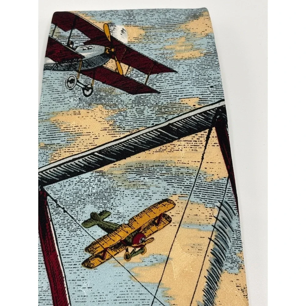VTG Tango by Max Raab Americana Series High Flyer 1926 Silk Tie Biplane Aviation